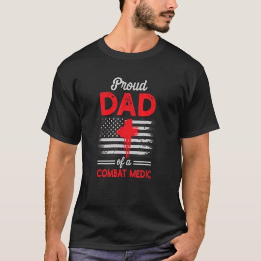 Mens Stolz Vater einer bemannten medizinischen Fah T-Shirt (Vorderseite)