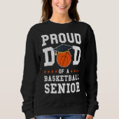 Mens Stolz Vater eines Basketballs Senior Basketba Sweatshirt (Vorderseite)