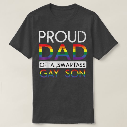 Mens Stolz Vater eines Gay Son Pride Straight Ally T-Shirt (Design vorne)
