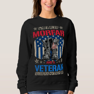 Mens Stolz Vater Morfar und Veteran Veteran Vather Sweatshirt