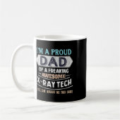Mens Stolz Vater Phantastischer Röntgentechnik-Töc Kaffeetasse (Links)