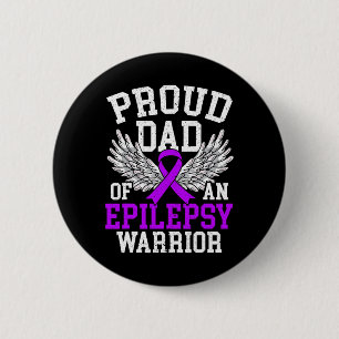 Mens Stolzer Vater einer Epilepsie-Epilepsie-Awa Button