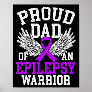 Mens Stolzer Vater einer Epilepsie-Epilepsie-Awa Poster