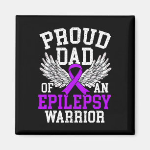 Mens Stolzer Vater eines Epilepsie-Kriegers Epilep Magnet