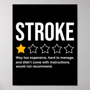 Mens Stroke Survivor Herzerkrankungen Krieger kämp Poster