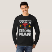 Mens Strongman vegan doesnt make you strong man bo T-Shirt (Vorne ganz)
