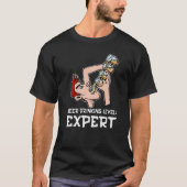 Mens Stylish Drinking Experte Betrunkenes Bier Par T-Shirt (Vorderseite)