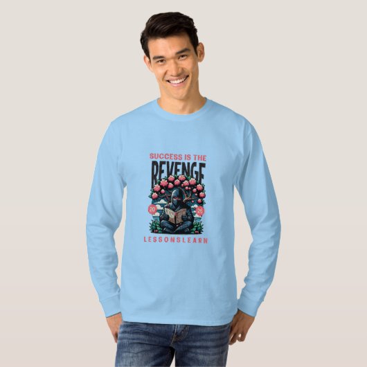 MEN'S SUCCESS REVENGE LESSONS LEARN LONG SLEEVE  T-Shirt (Vorne ganz)