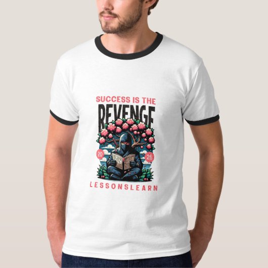 MEN'S SUCCESS REVENGE LESSONS LEARN RINGER TEE (Vorderseite)