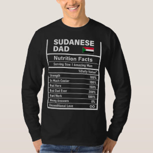 Mens Sudanesischer Vater Ernährung Fakten Vatertag T-Shirt