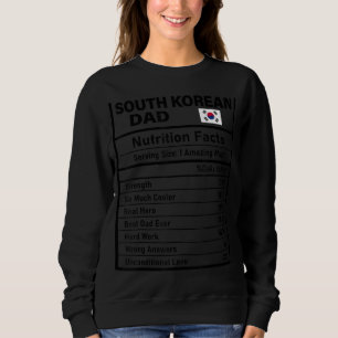 Mens Südkoreanischer Vater Ernährung Fakten Vatert Sweatshirt
