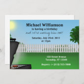 Mens Summer GRILLEN Geburtstag Einladungen (Vorne/Hinten)