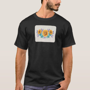 Mens Sunflower Watercolor Blossom Gelbe Blüte Fl T-Shirt