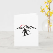 Mens Sunset Snowboarden Karte (Gelbe Blume)