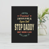 Mens Super Cool Step Daddy tötet es Vater Geschenk Dankeskarte (Stehend Vorderseite)