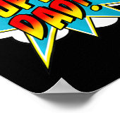 Mens Super Vater Comic Buch Superheld Vatertag Poster (Ecke)