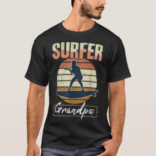 Mens Surfer Grandpa Surf Retro Surfing Grandfather T-Shirt