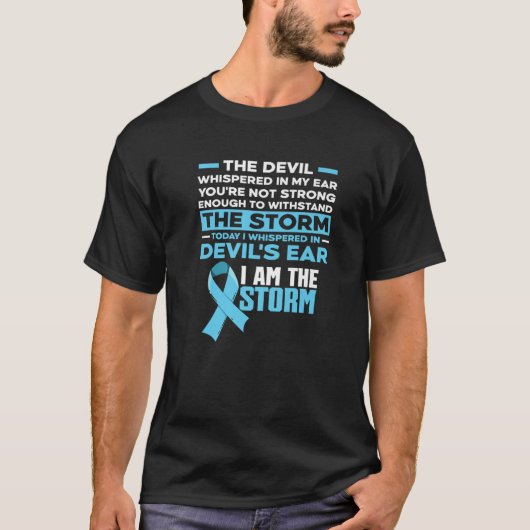 Mens Survivor Prostate Warrior Storm Prostate Canc T-Shirt (Vorderseite)