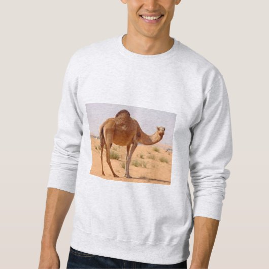 Men's  Sweatshirt  ash  I  LOVE  SAHARA (Vorderseite)