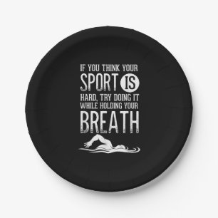 Mens Swim Swimmer Sport Übung Pappteller