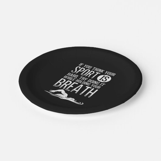 Mens Swim Swimmer Sport Übung Pappteller (Schrägansicht)