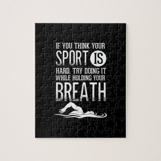 Mens Swim Swimmer Sport Übung Puzzle (Vertikal)