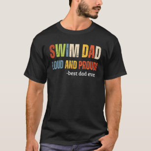 Mens Swim Vater in Swim Meet Vatertag 1 T-Shirt