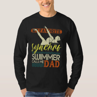 Mens Synchronized Swimming Dad Favorite Synchro Sw T-Shirt