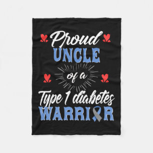 Mens T1d Proud Onkel Diabetes Awareness Typ 1 Ins Fleecedecke