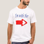 Mens' T - Shirt "Ich bin bei ihr" (Vorderseite)