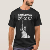 Men's T - Shirt Manhattan Liberty Statue New York (Vorderseite)