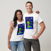 Men's T-Shirt with Alien and Fireworks for new Dad (Unisex)