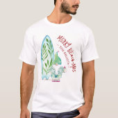 Mens T Shirts Funny Beach Weihnachtsthema (Vorderseite)