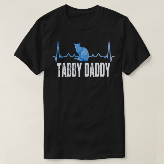 Mens Tabby Daddy T-Shirt Kat Daddy Vater Fathers d (Design vorne)