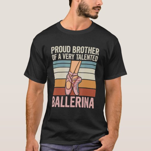 Mens tanzt Ballerina für einen Bruder eines Baller T-Shirt (Vorderseite)