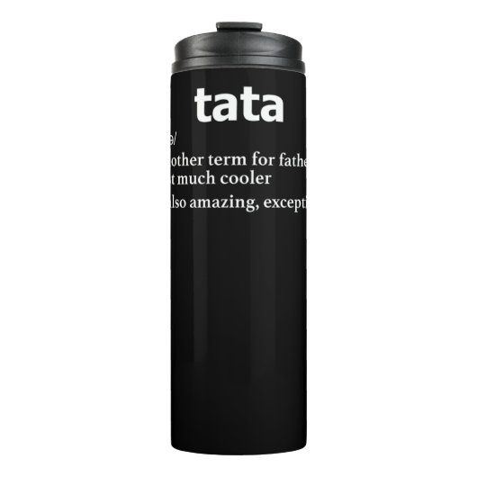 Mens Tata T Shirts / Vater auf Rumänisch oder Poln Thermosbecher (Vorderseite)