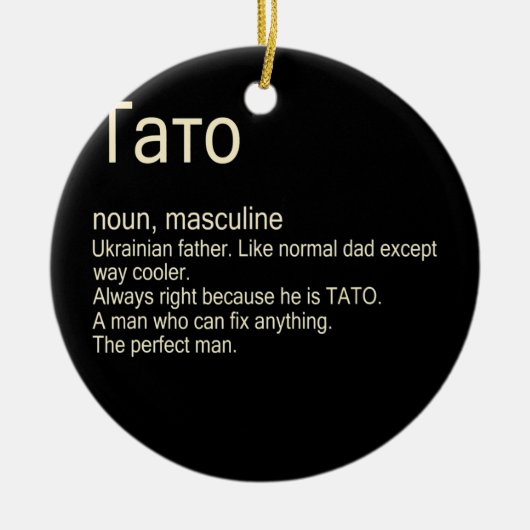Mens Tato ukrainischer Vater Keramik Ornament (Vorne)