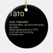 Mens Tato ukrainischer Vater Keramik Ornament (Hinten)