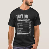 Mens Taylor Nutrition Personalisiert Name Funny Na T-Shirt (Vorderseite)