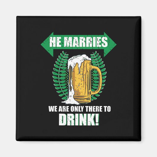 Mens Team Groom Stag Party Beer Men Magnet (Vorne)