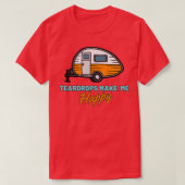 Mens Teardrop Camper Zubehör Orange Teardrop T T-Shirt (Design vorne)