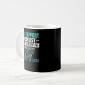 Mens Tech Technical Support Checklist Computer Sys Kaffeetasse (Vorderseite Links)