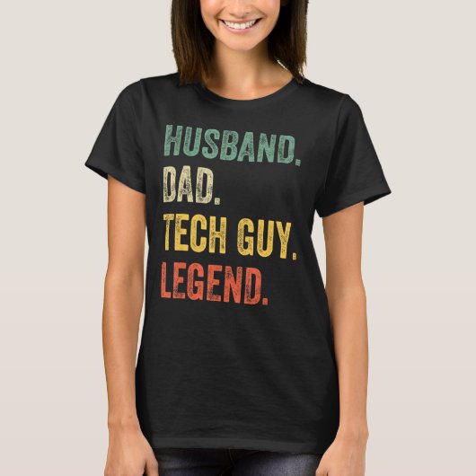 Mens Tech Typ Husband Vater Legend Funny Tech Typ T-Shirt (Vorderseite)