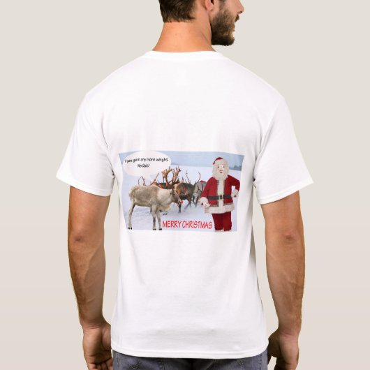 mens tee. Frohe Weihnachtswein T-Shirt (Rückseite)