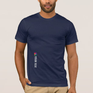Mens Tee Shirt Image Text Bella Leinwand Navy hinz