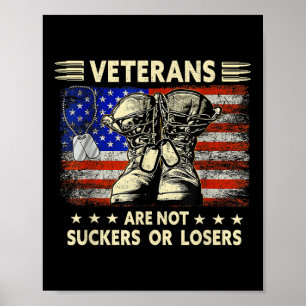 Mens Tee Shirts Veteranen sind nicht Verlierer ode Poster