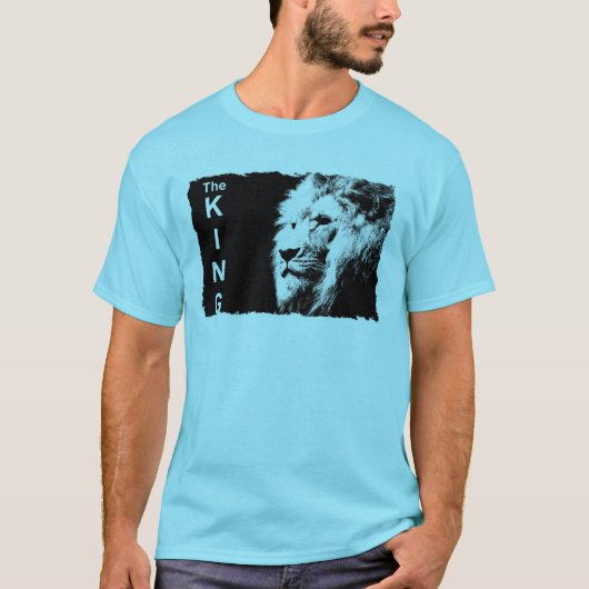 Mens Template TSjirts Pop Art Lion Face Modern T-Shirt (Vorderseite)