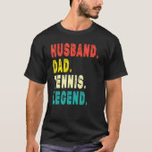 Mens Tennis Player Husband Vater Tennis Legend Vin T-Shirt (Vorderseite)