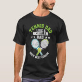 Mens Tennis Vater wie ein regelmäßiger Daddy nur s T-Shirt (Vorderseite)
