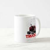 Mens the Best Truckin Vater jemals Big Rig Trucker Kaffeetasse (VorderseiteRechts)